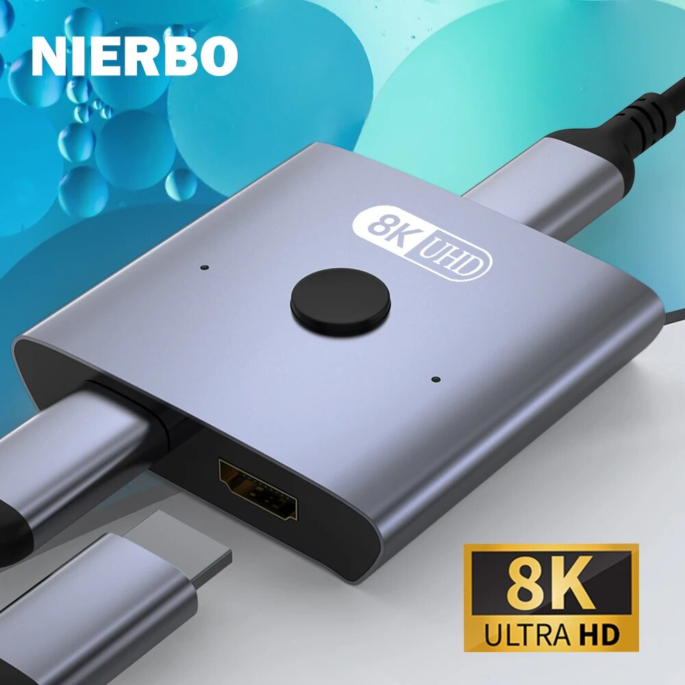 Hdmi Cable 2.1 - NIERBO 8K Двунаправленный переключатель HDMI 2.1
