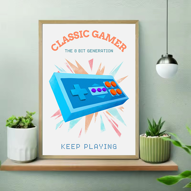 Ретро красочный геймер с джойс – обзор и цена Gaming Console Picture