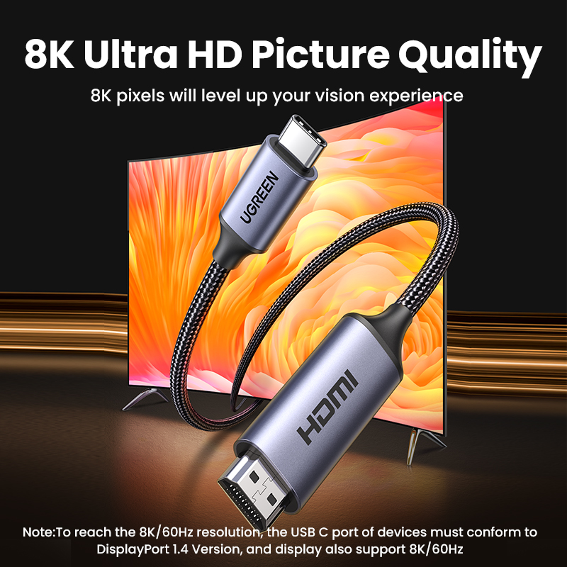 UGREEN USB C — 4K 8K HDMI-совм – обзор и цена Hdmi Cable 2.1
